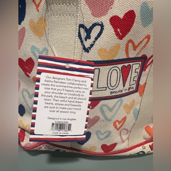 BRIGHTON Red White And You Mini Tote NWOT - Picture 8 of 10